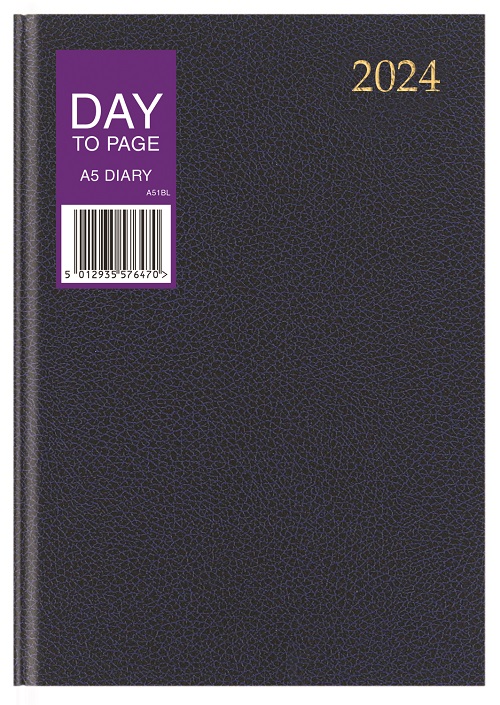 DIARY 2024 A5 PAGE A DAY ASTD (24-TA51)